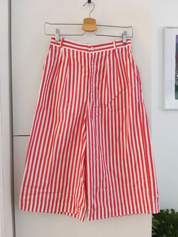 Bermuda vintage long à rayures