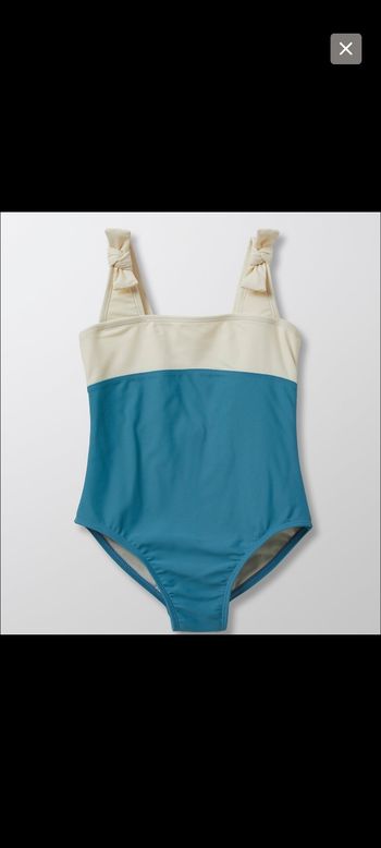 Maillot de bain une pièce bleu crème  fille 3 ans Cyrillus 