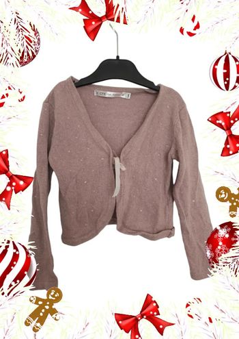 Gilet bolero veste violet parme taille 4 ans enfant fille cfk