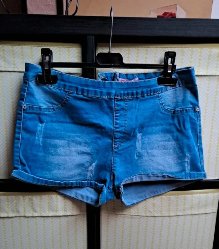 Short en jean taille basse taille XL