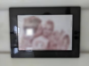 Cadre photo mural noir laqué