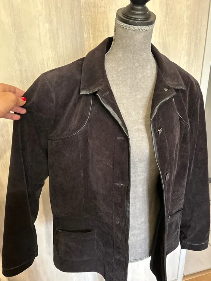 Veste velours, marron foncé - photo numéro 5