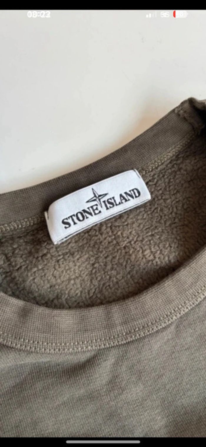 Sweat Stone Island kaki – Taille M – Comme neuf - photo numéro 8