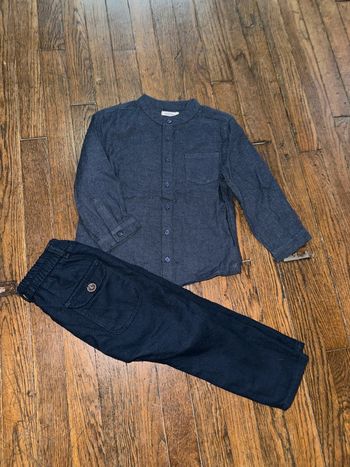 Chemise Bout’chou et pantalon Zara 24 mois