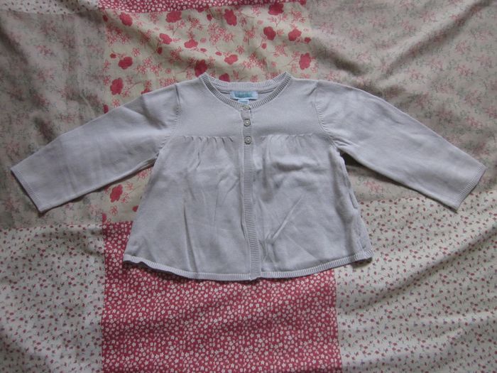 Gilet coton gris 12 mois