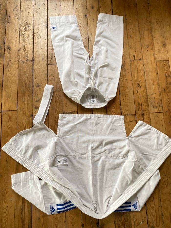 Kimono judo club petit Quevilly 8-10 ans Adidas - photo numéro 3