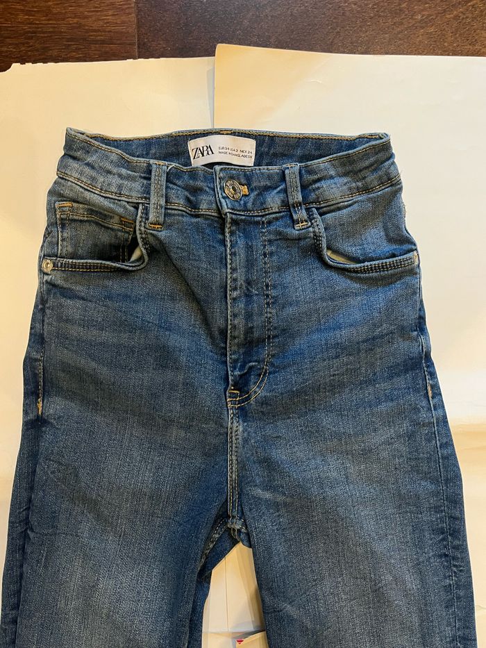 jean skinny bleu basique zara taille Xs/34 - photo numéro 2