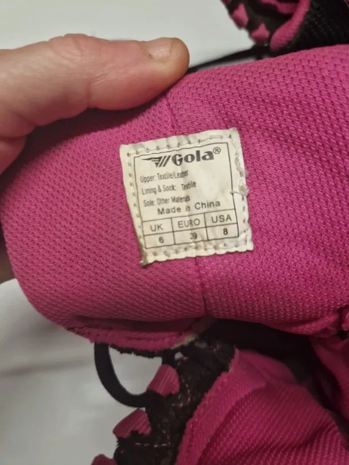 Basket gola vintage montante noir et rose taille 39 - photo numéro 7