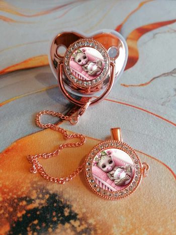 Tétine rose gold groot rose