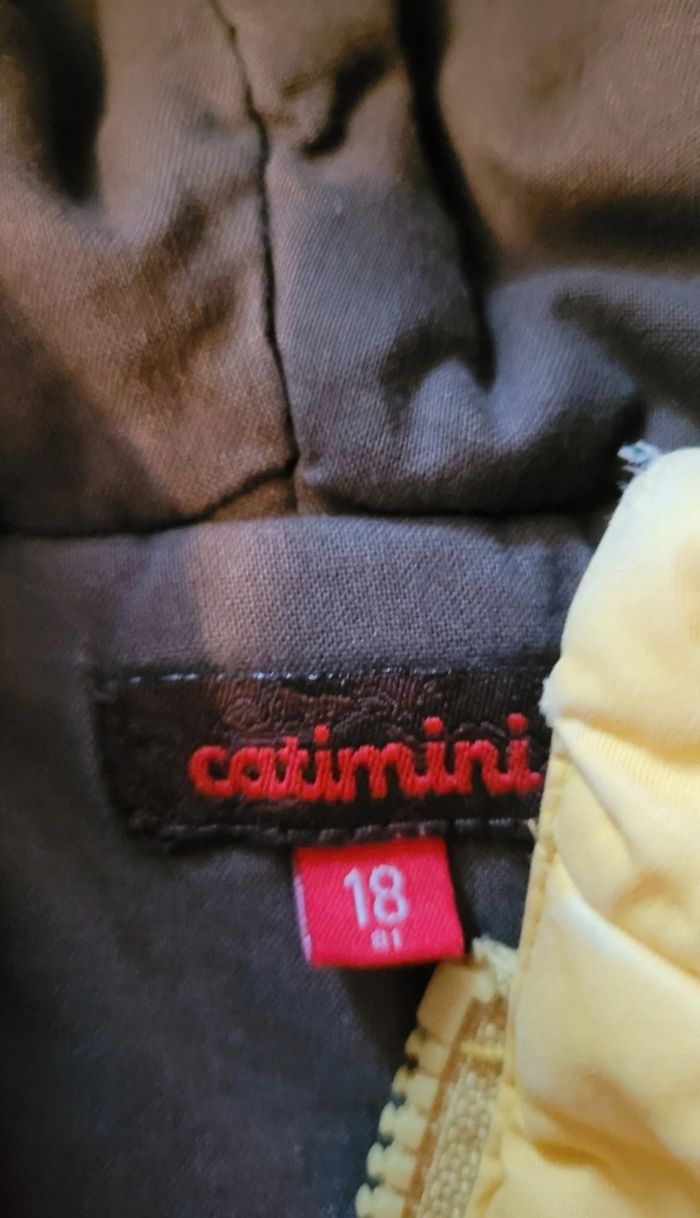 Manteau hiver Bébé fille 18 mois Catimini Jaune - photo numéro 5