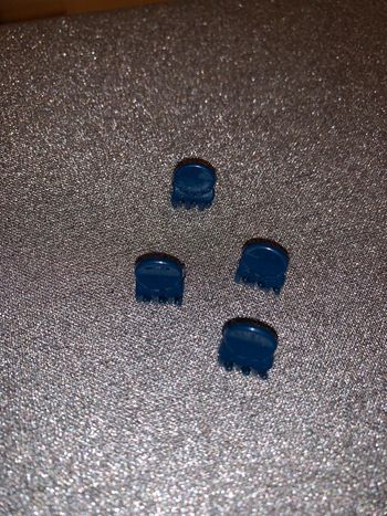 Lot 4 petites barrettes pinces à cheveux Parfois Plastique bleu Marine