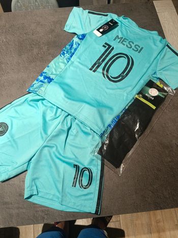 Tenue football Léo Messi Inter Miami bleu t.22