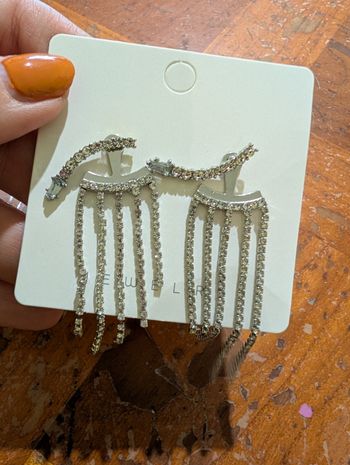 Boucles d'oreilles neuves argentes