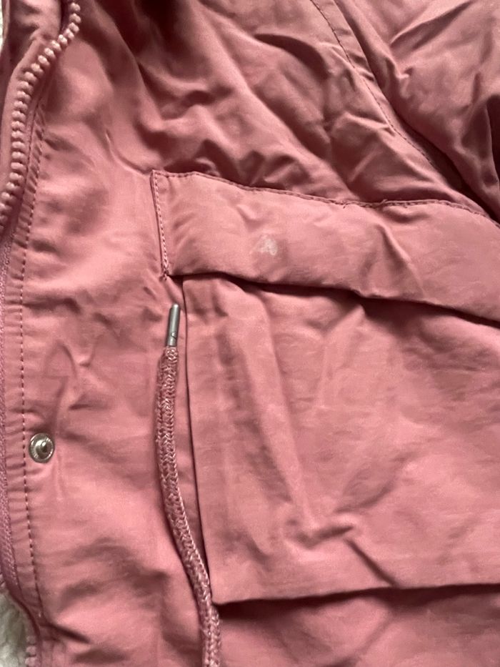 Parka rose avec capuche pour fille taille 12 ans intérieur fourré - photo numéro 2