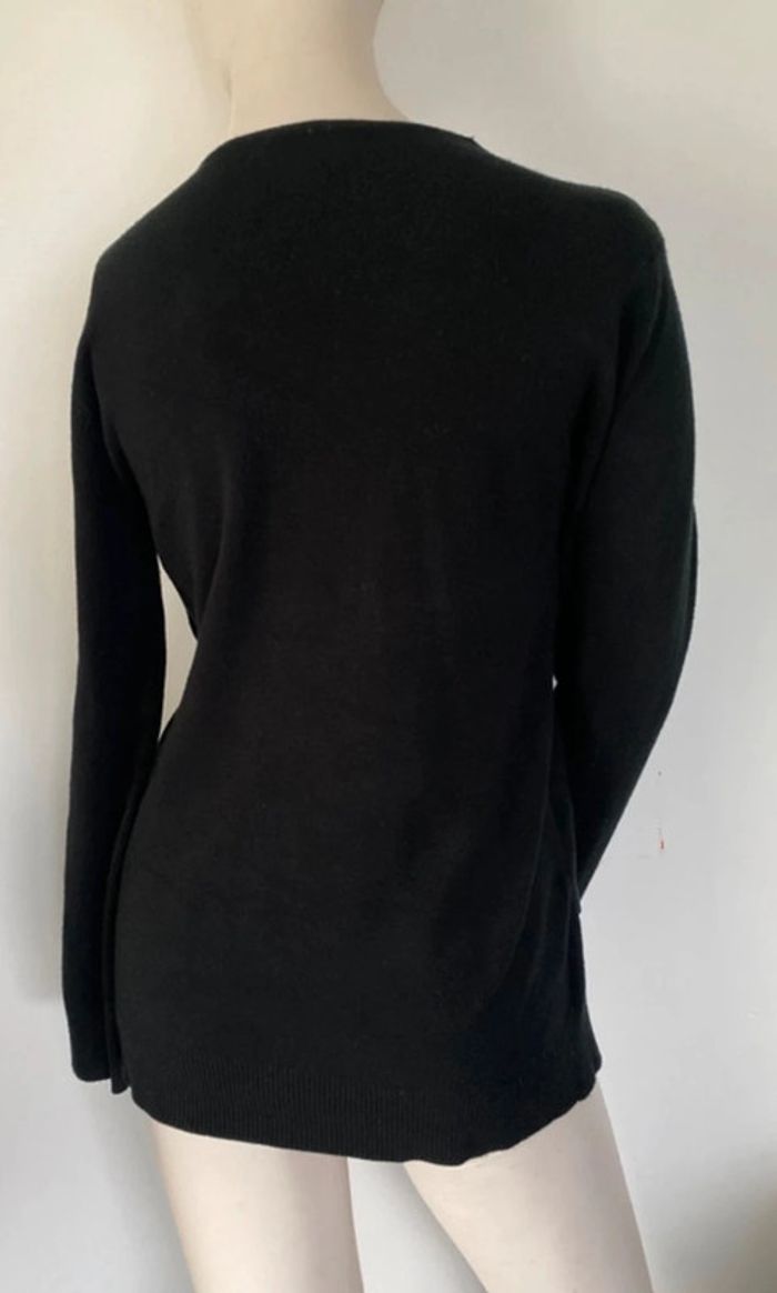 Joli pull faux gilet noir et gris Gerard Pasquier taille 40/42 - photo numéro 3