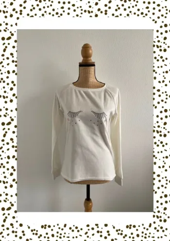 Haut de pyjama Kiabi noir et blanc – Taille S – Très bon état