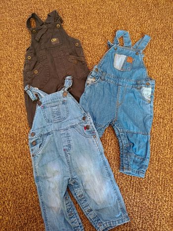 Lot salopette 12 mois 