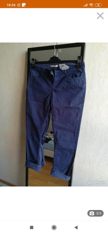 Pantalon 7/8 bleu