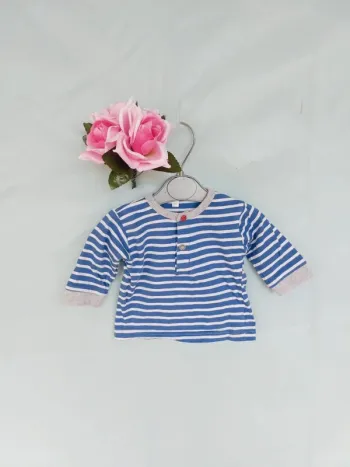 Tee-shirt polo manches longues 56cm 3 mois