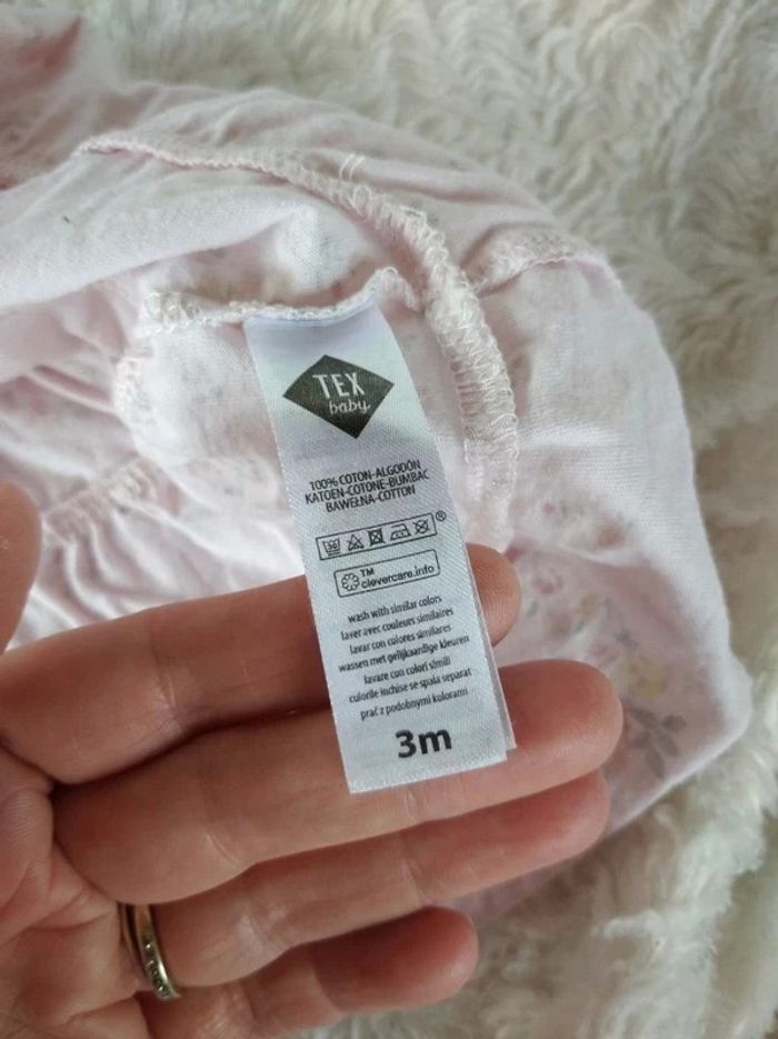 Robe courte Fille 3 mois Fleurs TEX 100% cotob - photo numéro 7