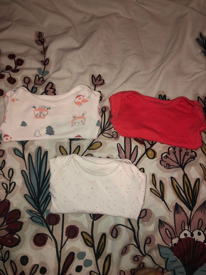 Lot de 3 body fille 3 mois