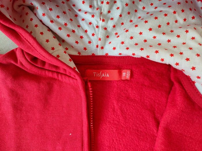 Gilet zippé rouge - Taille 18 mois - photo numéro 3