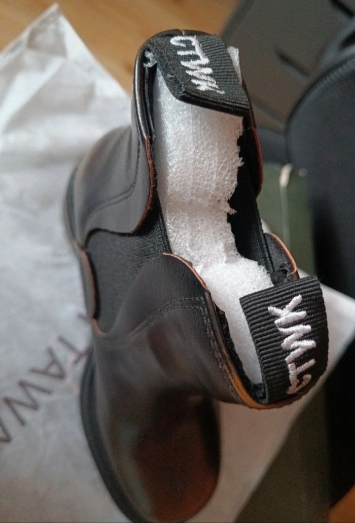 Bottines noires et cuir vieilli 36 - photo numéro 6