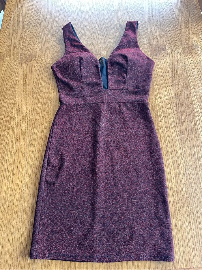 Robe paillette rouge