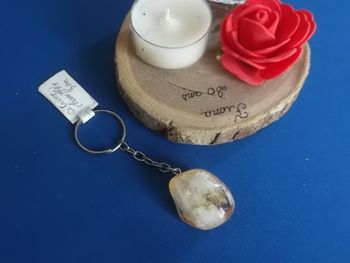 porte clés citrine chauffée roulée 3cm