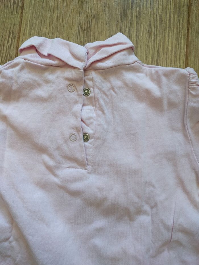 T-shirt manches longues col roulé rose - 3 ans - photo numéro 3