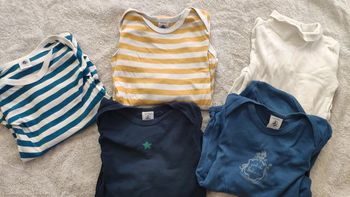 Lot de 5 bodies manches longues Petit bateau 36 mois
