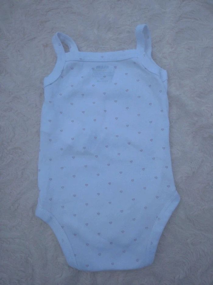 Lot de 3 bodies bretelles Marcel Fille 3 mois Cœur Kiabi Eco conception 100% coton bio - photo numéro 13