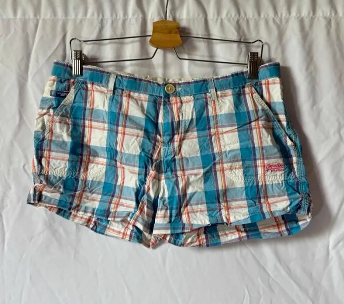 Short court homme à carreaux Superdry Taille M - photo numéro 4