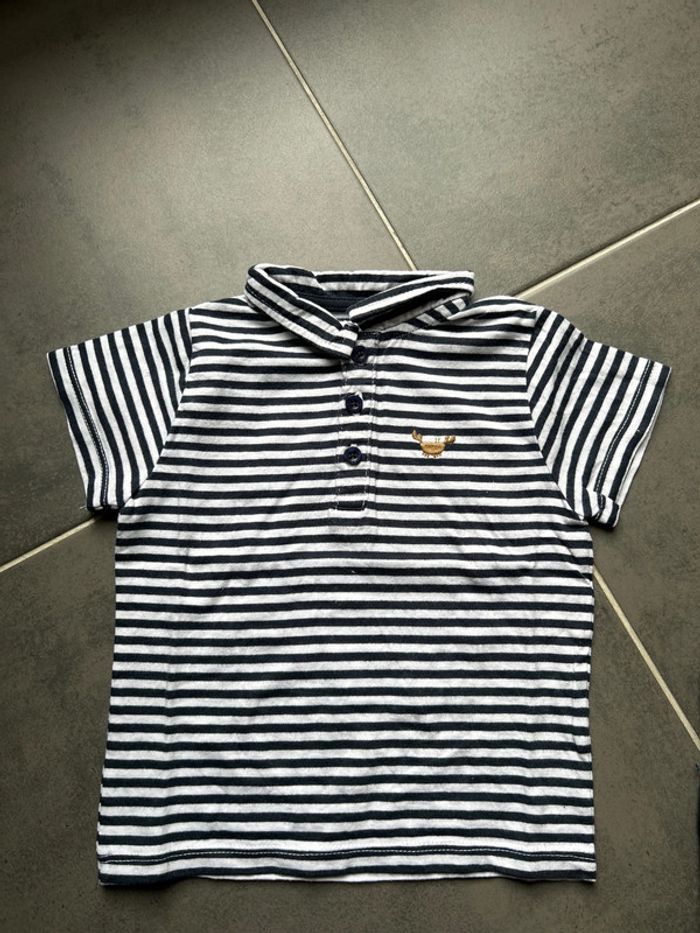 Ensemble 2 articles t-shirt imitation polo et salopette été obaibi bébé garçon - photo numéro 3