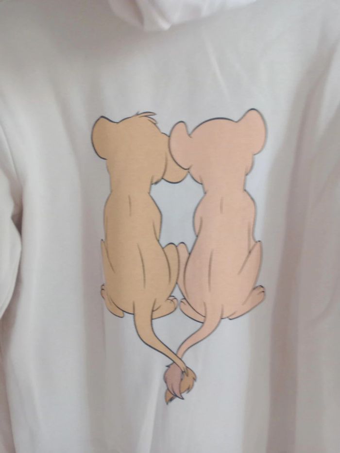 Sweat mixte crème L le Roi Lion c 78 - photo numéro 6