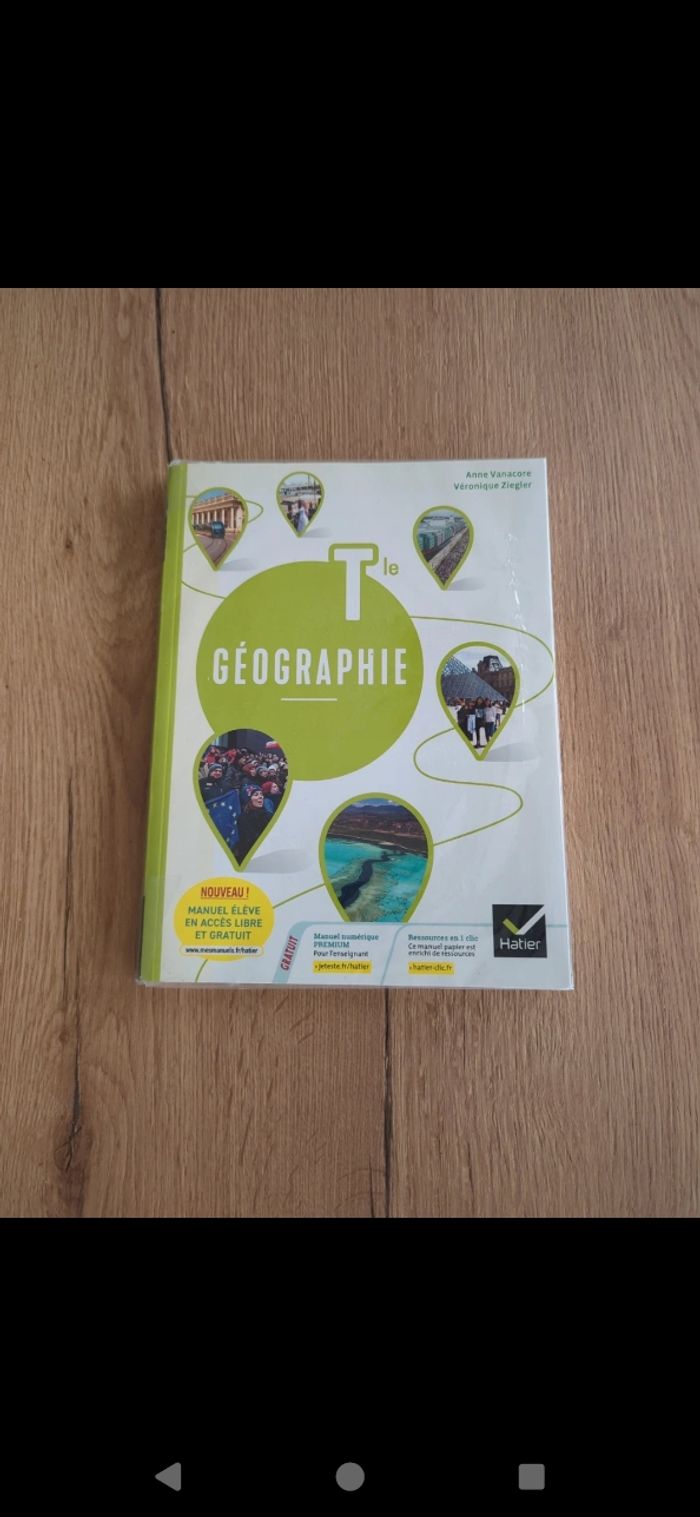 Livre terminale géographie hatier