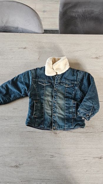 Veste en jean s doublée bleu foncé avec fourure, Noukie's, 4 ans