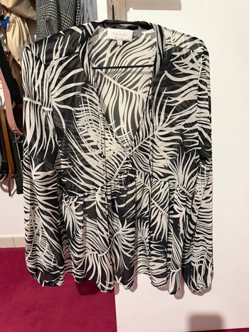 Blouse semi transparente motif tropical grace&mila M