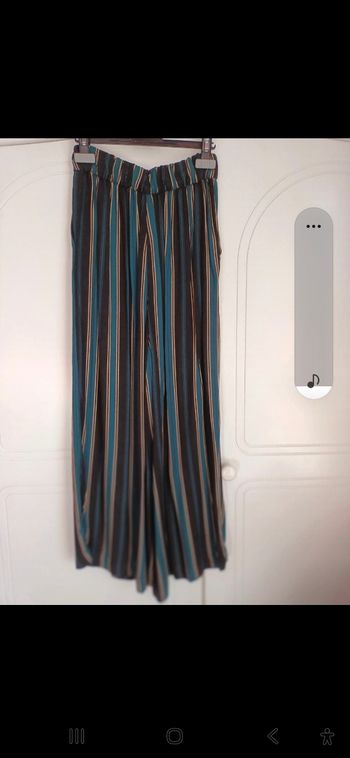 Pantalon large d'été à rayures