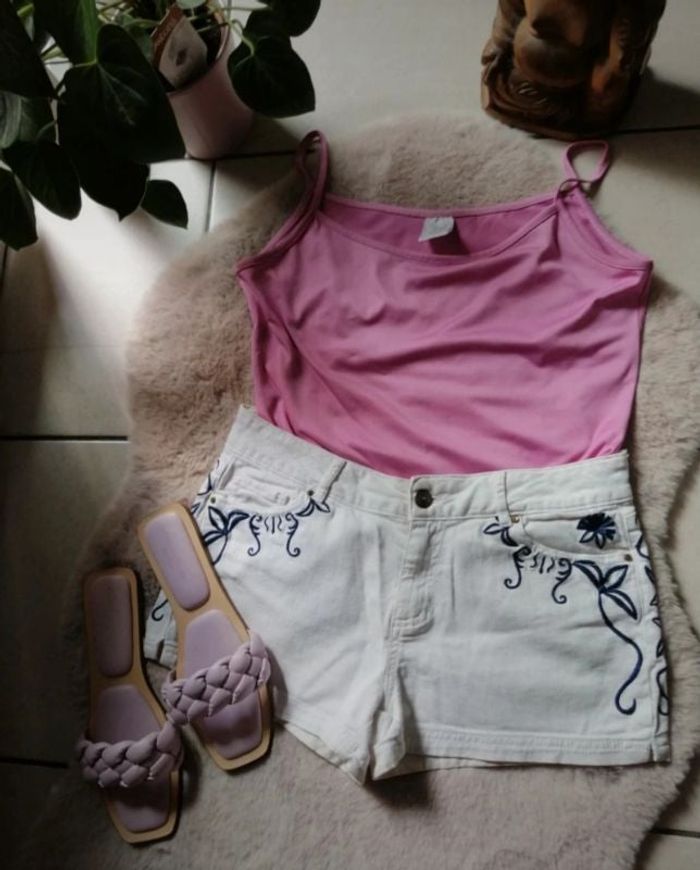 Short jeans brodé ETAM