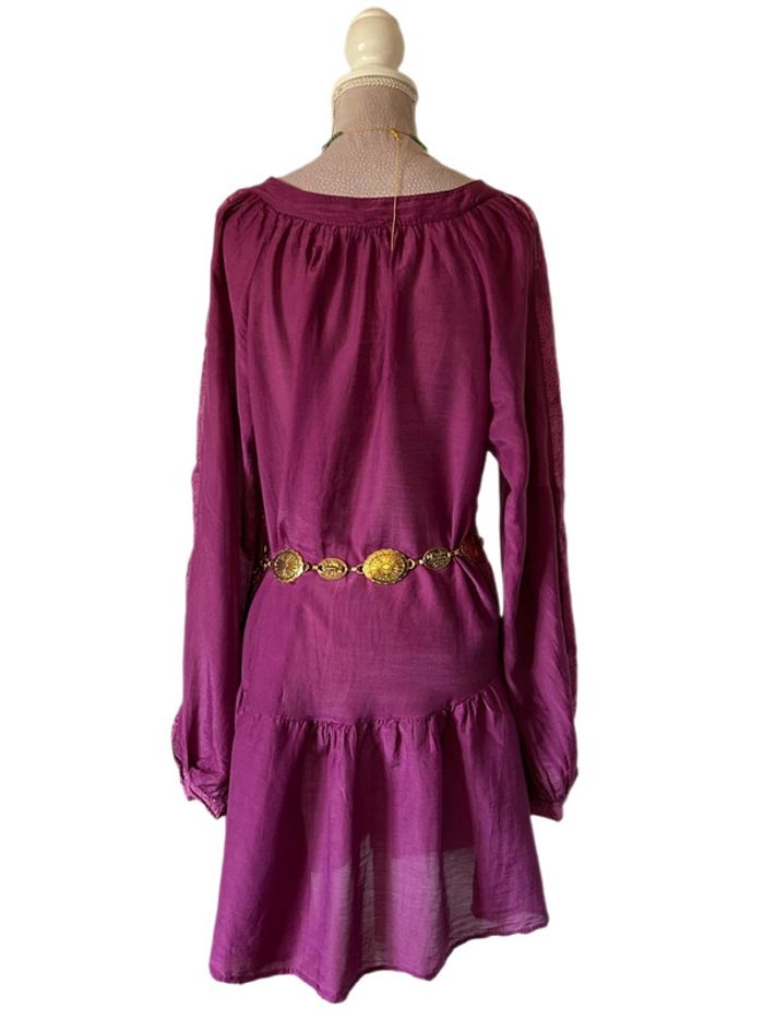 🩷🌿Blouse tunique vintage bohème soie coton taille 40/L Boho hippie chic silk blouse🌿🩷 - photo numéro 5
