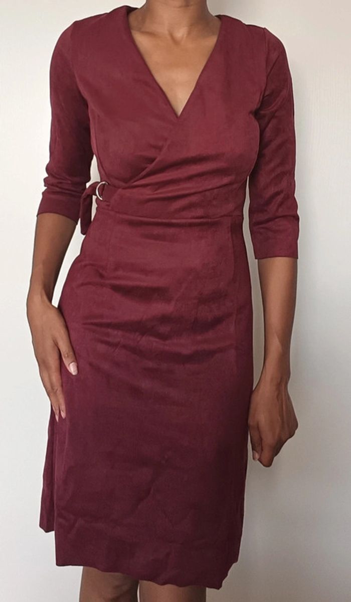 Robe en daim lie de vin T34-36 - photo numéro 2