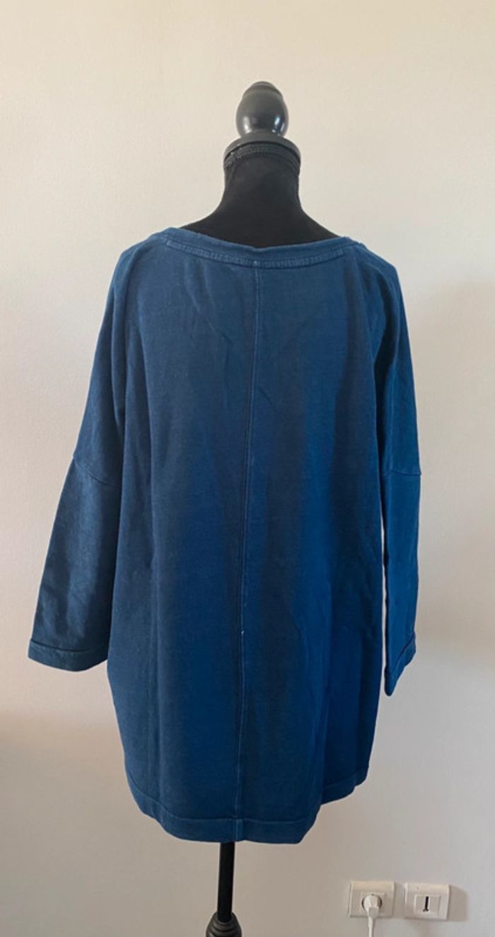 Sweat Esprit taille M / L coupe oversize bleu marine - photo numéro 4