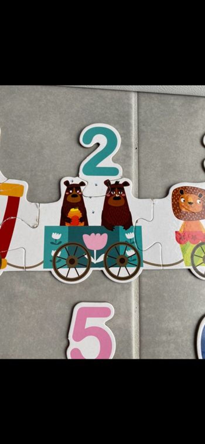 Puzzle Petit train avec chiffres et animaux - photo numéro 3