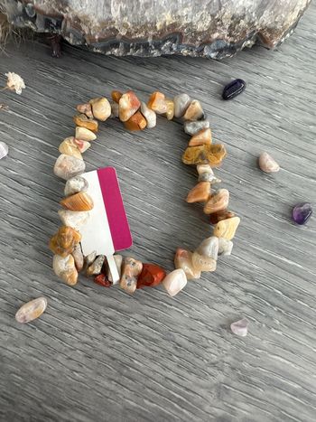 Bracelet en agate crazy lace véritable du Mexique – Pierre naturelle