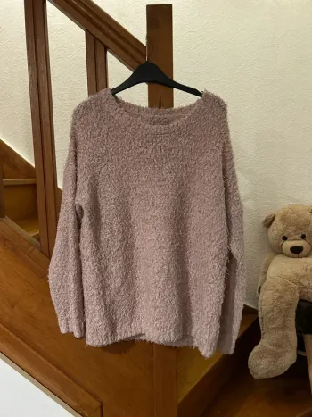 Pull vieux rose femme
