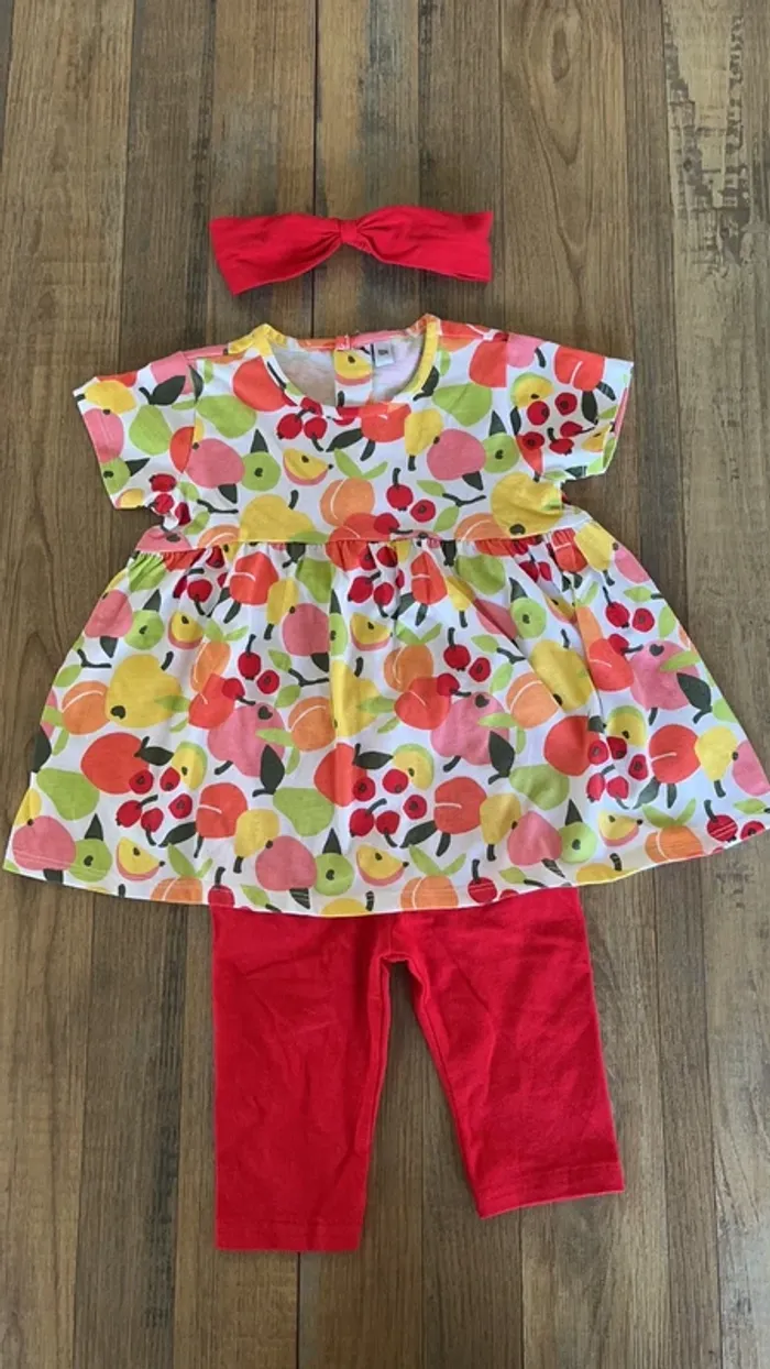 Robe manches courtes legging et bandeau