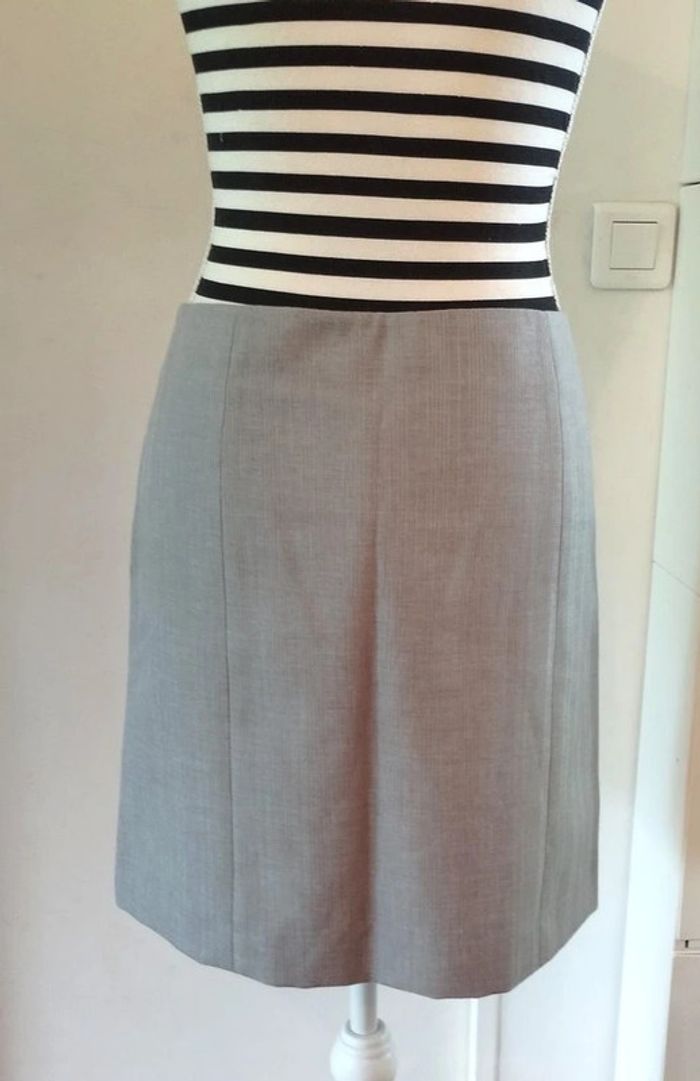 Tailleur jupe gris Etam 40 - photo numéro 12
