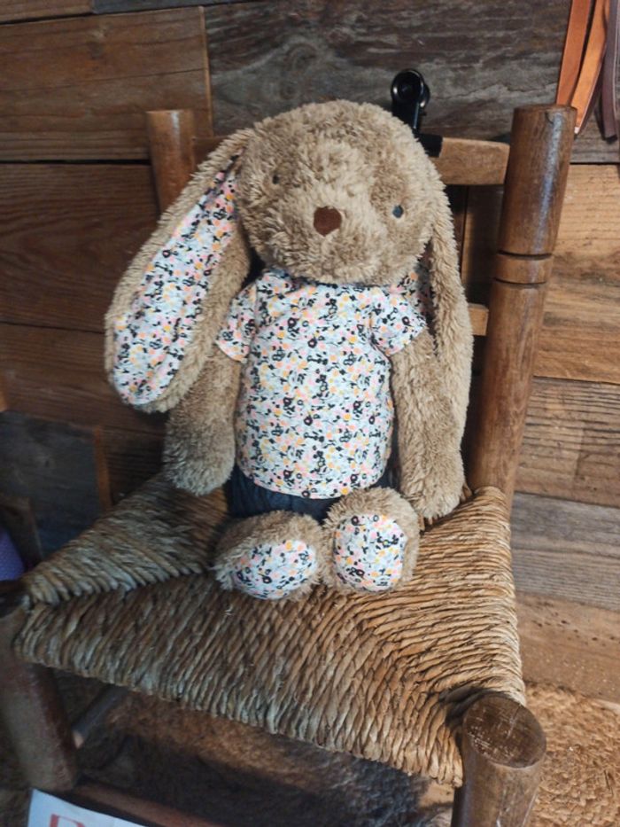 Peluche lapin tape à l'oeil tbe - photo numéro 2