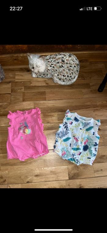 Lot de barboteuses colorées in extenso très bon état 56cm/1mois